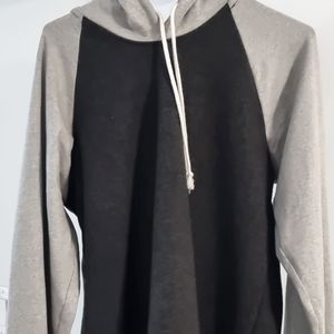 Dark heather and grey hoodie sweatshirt
